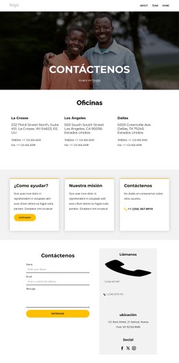 Pagina De Contacto Plantilla Limpia Y Minimalista