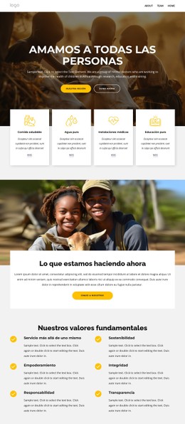 Caridad Africana Plantilla Html Básica Con CSS