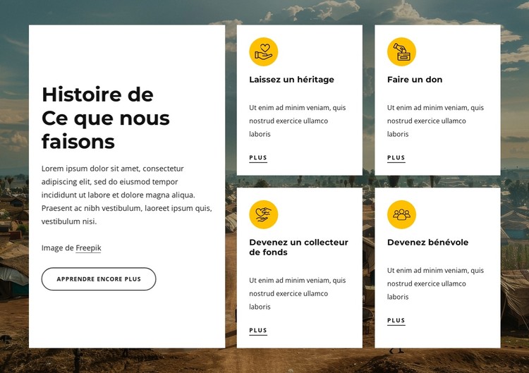 Nous sommes une organisation caritative africaine de premier plan Modèle CSS