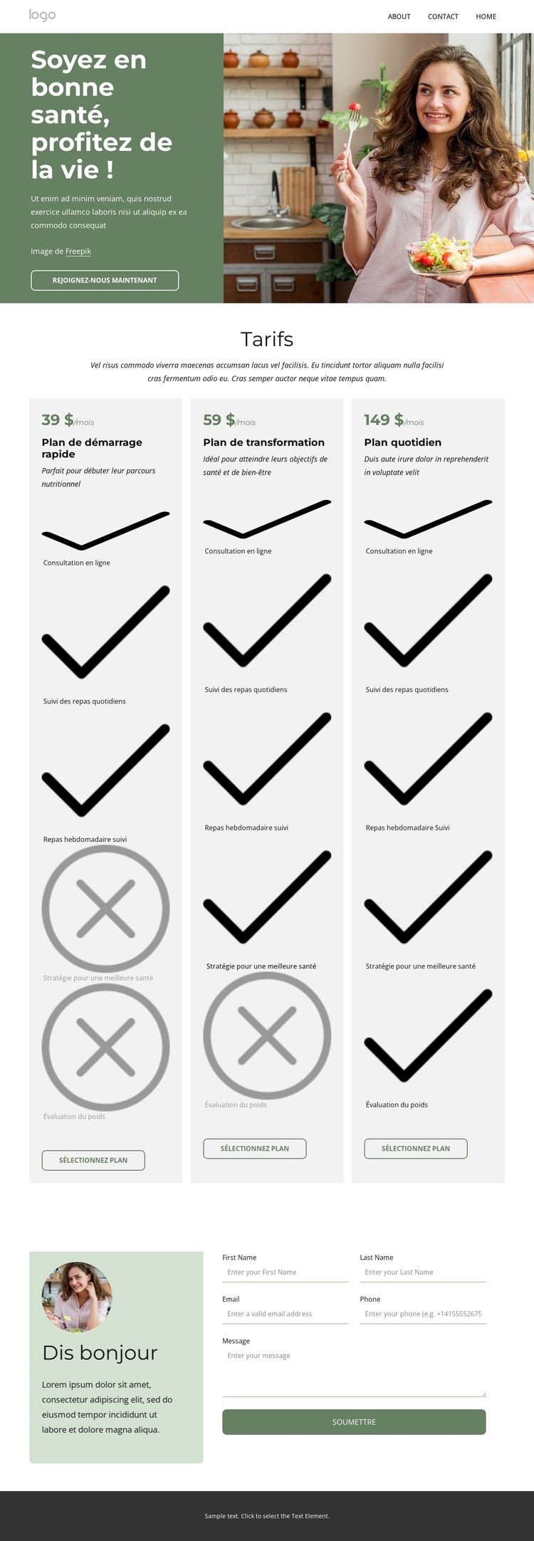 Nutritionniste de santé Modèle CSS