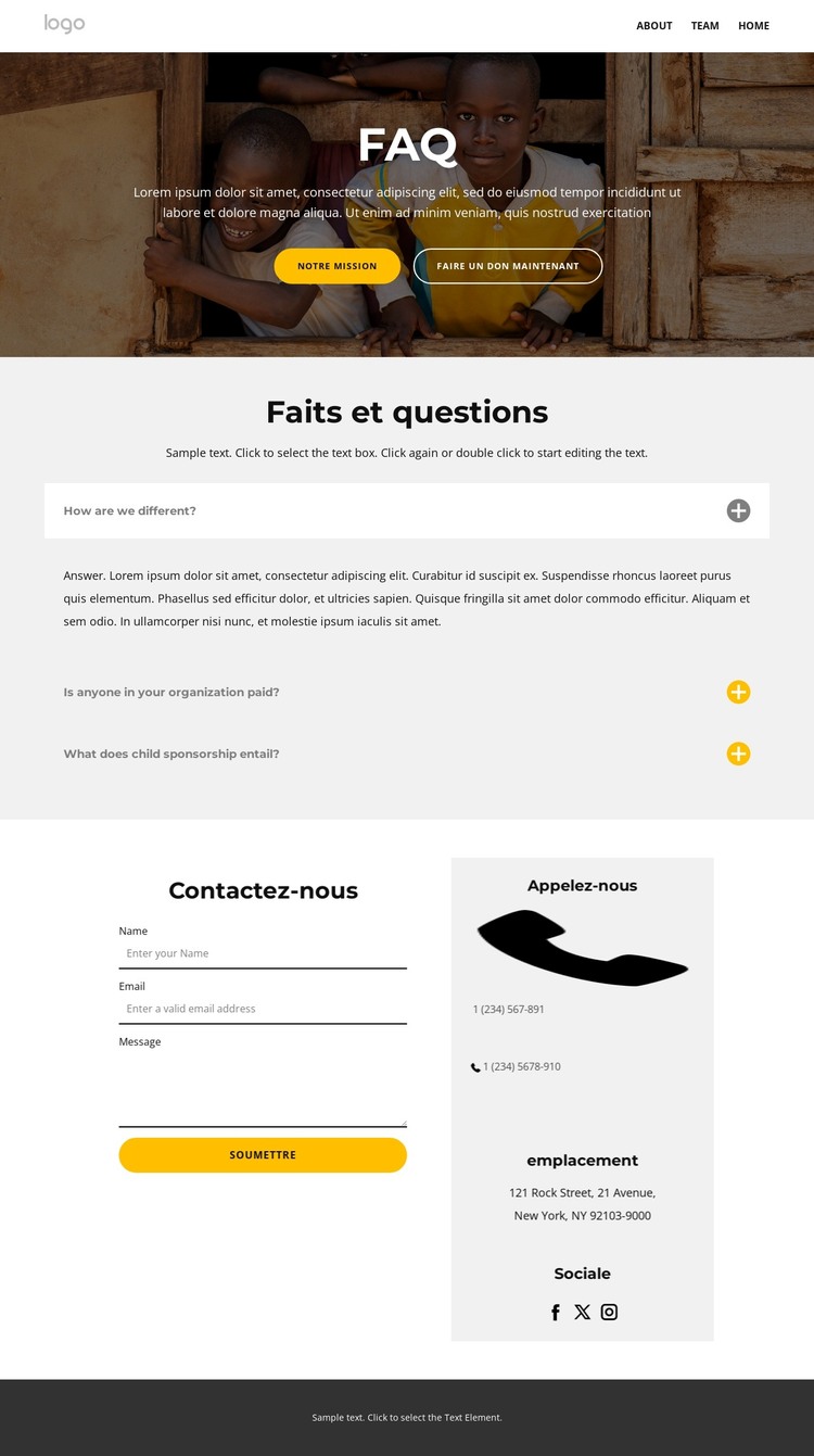 Faits et questions psge Modèle HTML