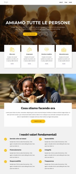 Il Costruttore Di Siti Web Più Creativo Per Beneficenza Africana