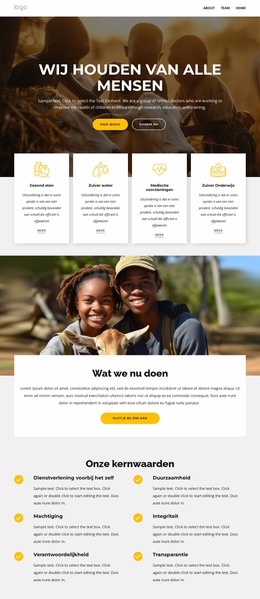 Afrikaanse Liefdadigheid - Joomla E-Commercesjabloon