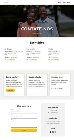 Modelo On-Line Gratuito Para Página De Contato