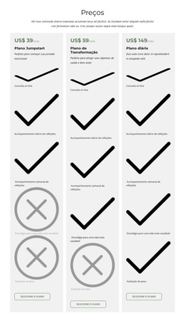 Pacotes E Preços - Visualizar Recurso De Comércio Eletrônico