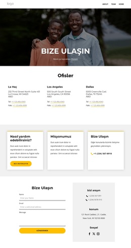 Bize Ulaşın Sayfası - WordPress Temasını Ücretsiz Indirin
