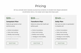 Packages And Pricing - Website Builder