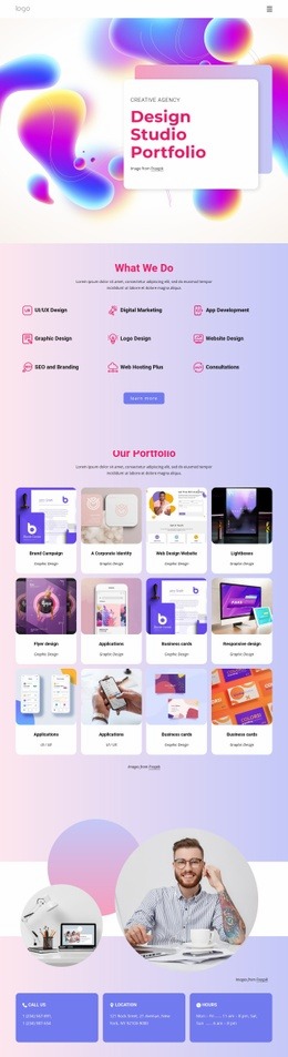 Design studio works - Html Code Example by Nicepage