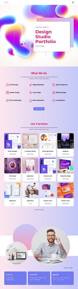 Design studio works - Website Template by Nicepage