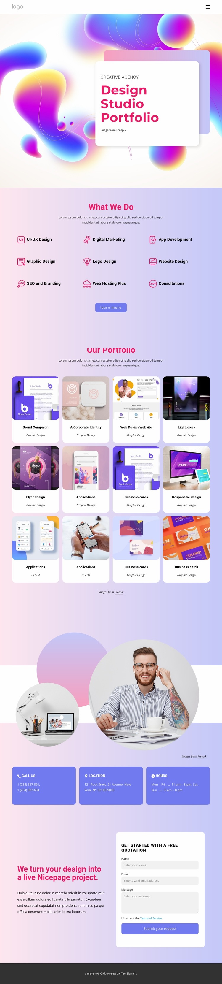 Design studio works Website Builder Templates