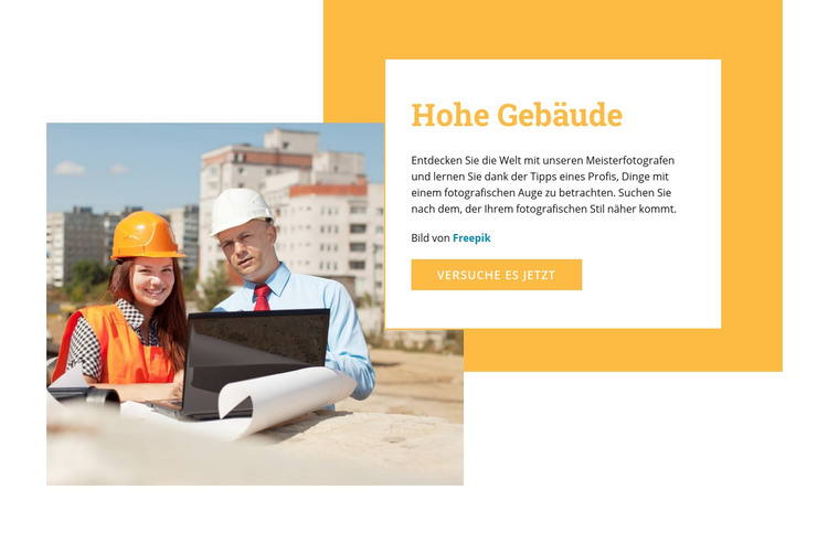 Hoch hinausragende Gebäude HTML-Vorlage