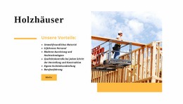 Holzhäuser - Kostenlose Website-Vorlage