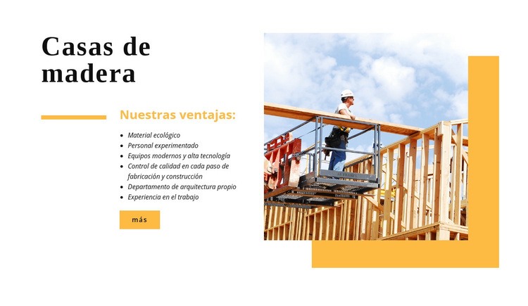 Casas de madera Plantillas de creación de sitios web