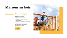 Maisons En Bois : Modèle De Site Web Simple