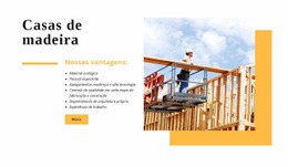 Casas De Madeira - Maquete Criativa De Site Multifuncional