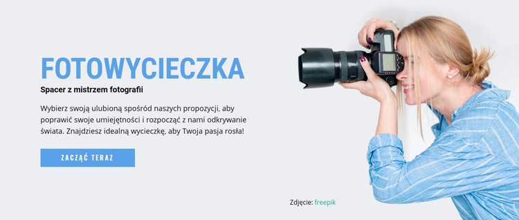 Najlepsze warsztaty fotograficzne Szablon witryny sieci Web