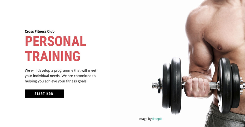 Personal trainings Web Page Design
