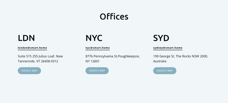 Company offices CSS Template