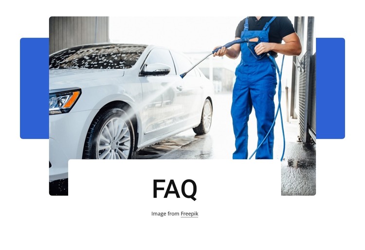 Car wash frequently asked questions CSS Template