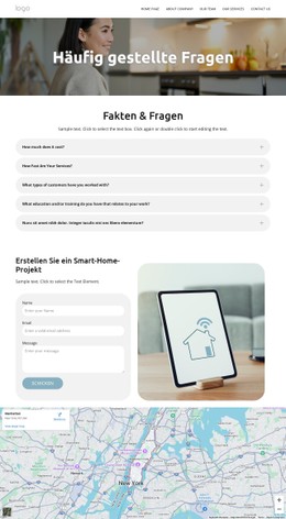 Smart Home FAQ Tabellen-CSS-Vorlage