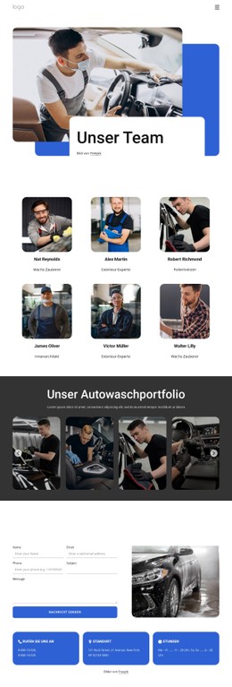 Vorlagendemo Für Autowaschservice-Team