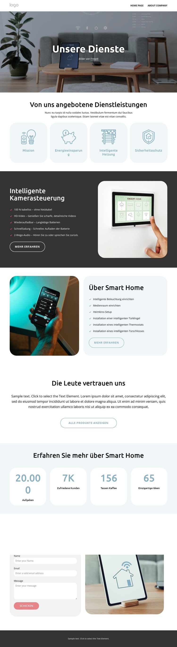 Smart-Home-Dienste CSS-Vorlage