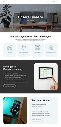 Mehrzweck-Einseitenvorlage Für Smart-Home-Dienste