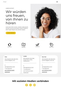 Connect With Social Media – Mehrzweck-Einseitenvorlage