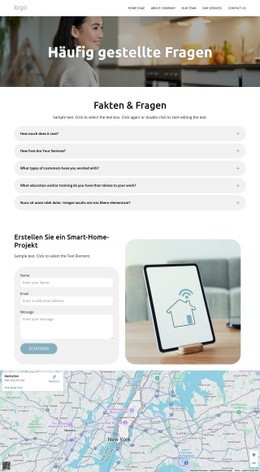 Smart Home FAQ - Inspiration Für Website-Design