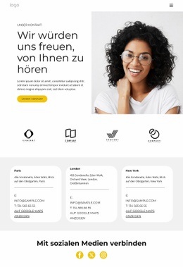 Ein Exklusives Website-Design Für Connect With Social Media