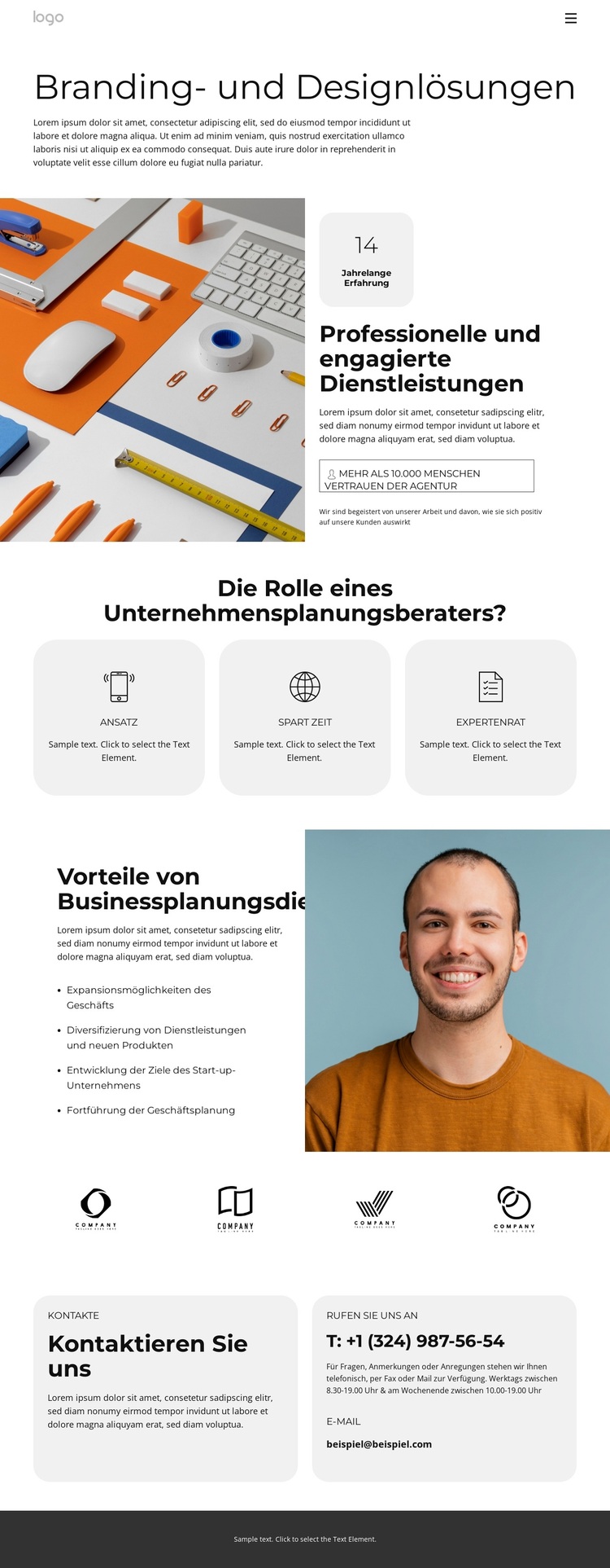 Fortführung der Geschäftsplanung WordPress-Theme