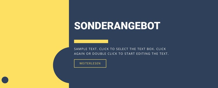 Sonderangebot Landing Page