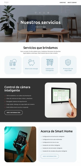 Servicios De Hogar Inteligente: Creador De Sitios Web Creativo Y Multipropósito