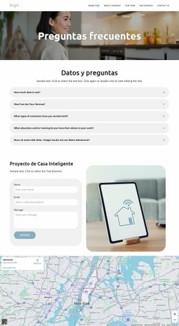 Preguntas Frecuentes Sobre Hogares Inteligentes - Maqueta De Sitio Web Funcional