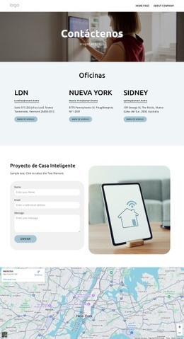 Contactos De Casa Inteligente - Diseño De Sitios Web