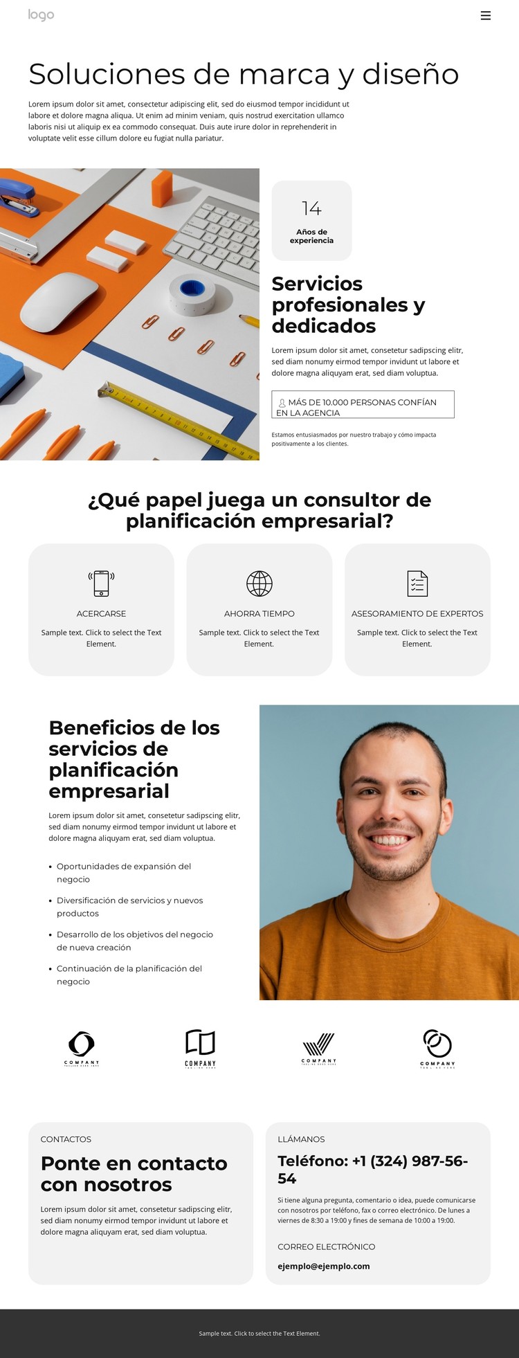 Continuación de la planificación empresarial Plantilla CSS