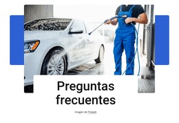 Preguntas Frecuentes Sobre Lavado De Autos: Plantilla HTML Y CSS