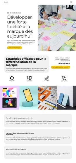 Une Conception De Site Web Exclusive Pour Solutions De Marque Et De Conception