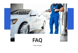 Conception De Site Web Pour Questions Fréquemment Posées Sur Le Lavage De Voiture