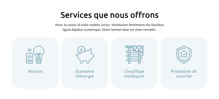 Services de domotique intelligente Modèle CSS