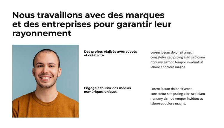 Fournir des solutions de marque Modèle CSS