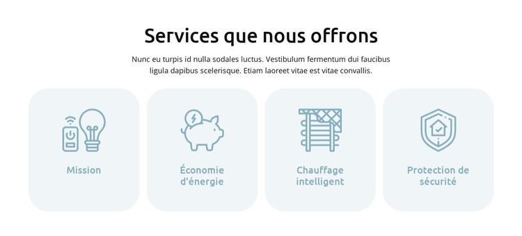 Services de domotique intelligente Modèle HTML