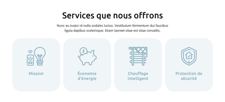 Services de domotique intelligente Modèle de site Web