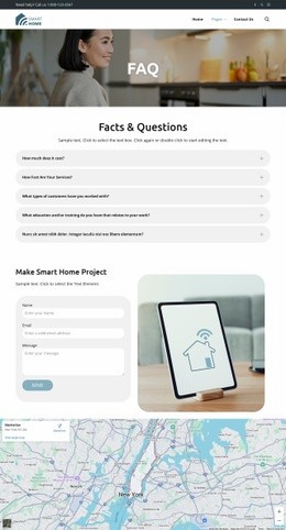 Smart home faq - Html Code Example by Nicepage