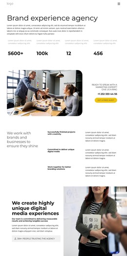 Design Template For Professional And Dedicated Services