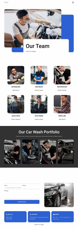 Car Wash Service Team - HTML Builder