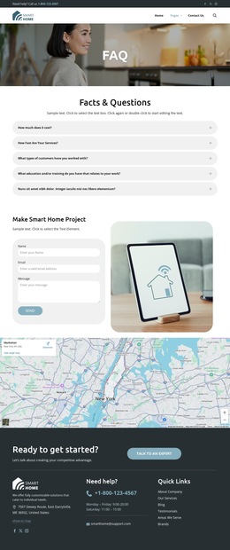 Make smart home project - HTML5 Template by Nicepage