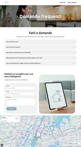 Domande Frequenti Sulla Casa Intelligente - Ispirazione Per Il Design Del Sito Web