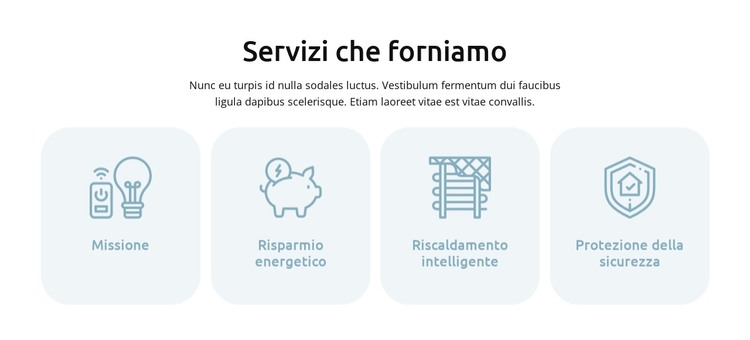 Servizi di domotica intelligente Modello HTML