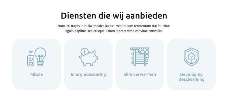 Diensten voor slimme huisautomatisering CSS-sjabloon